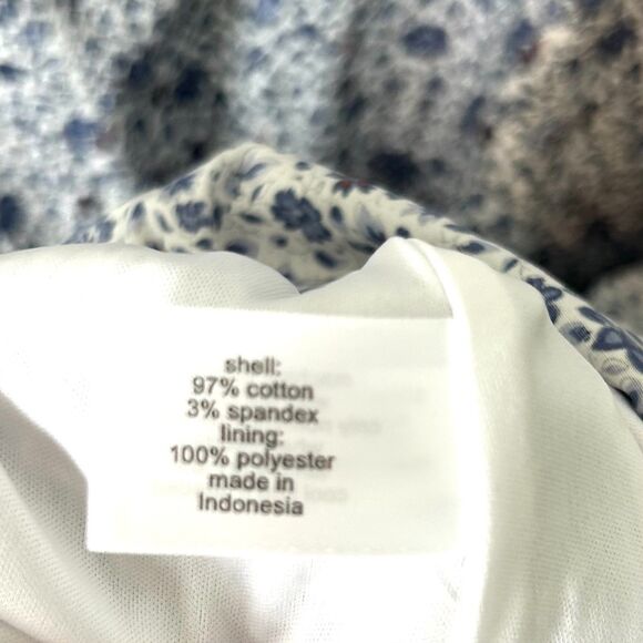 NWT Lane Bryant White and‎ Blue Cotton Floral Dress in Size 24 - Picture 11 of 11